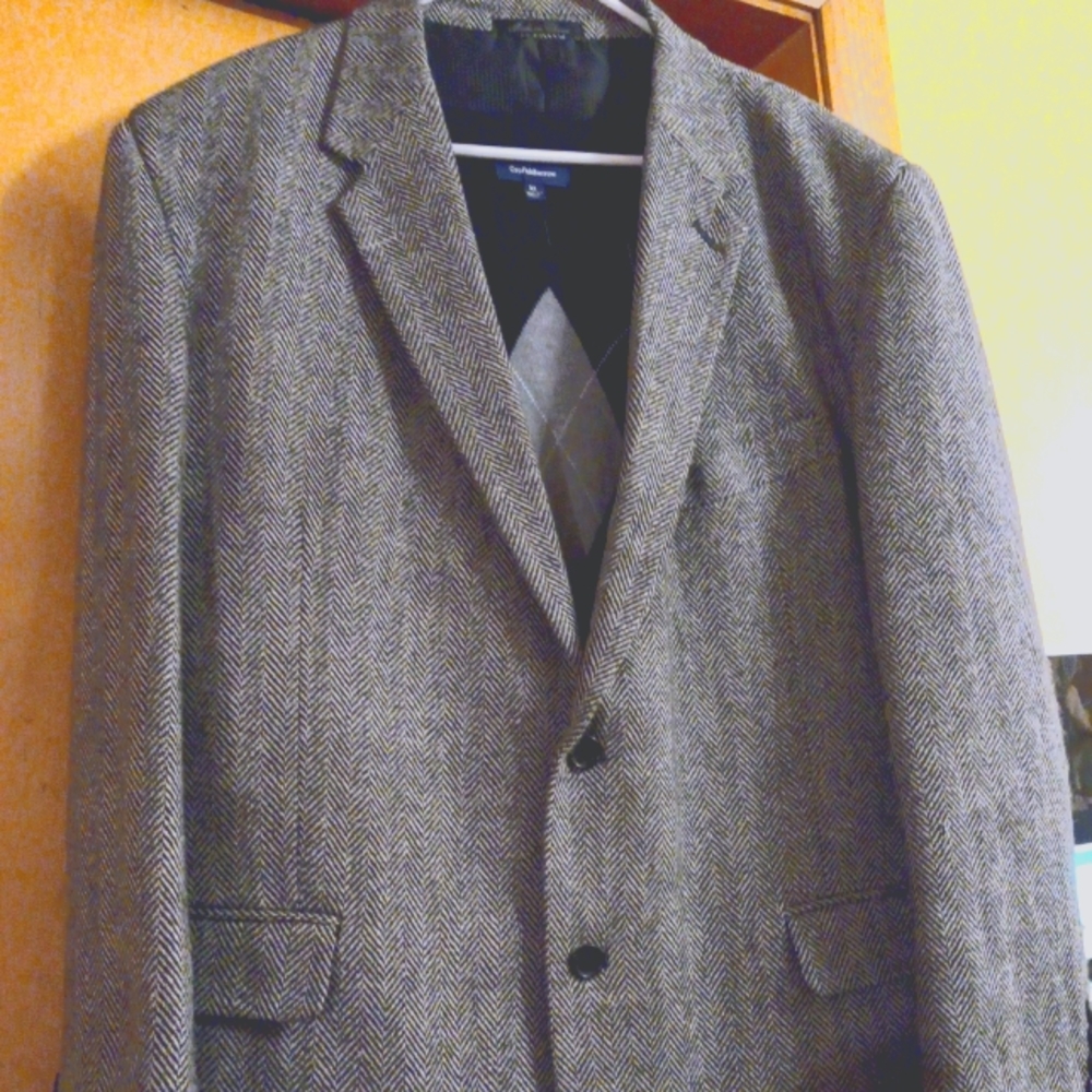 NEW GRAY PLAID WOOL TWEED ZAGATO SIGNATURE COLLECT JACKET MEASUREMENTS BELOW